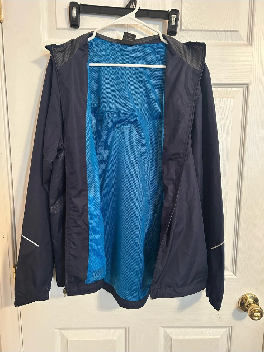 STARTER Men's Navy Jacket with Bright Blue Trim